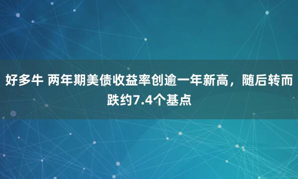 好多牛 两年期美债收益率创逾一年新高，随后转而跌约7.4个基点